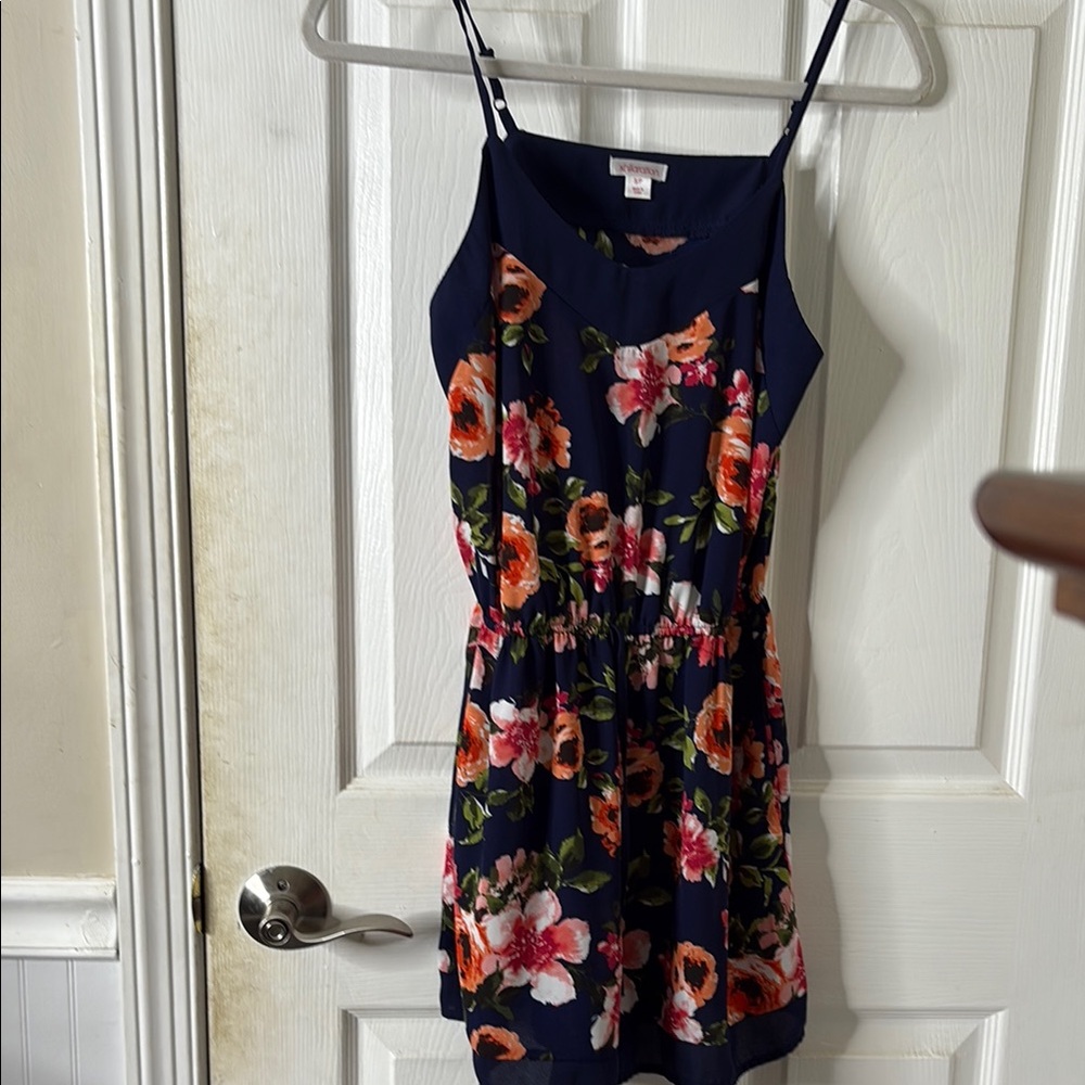 Floral Navy romper